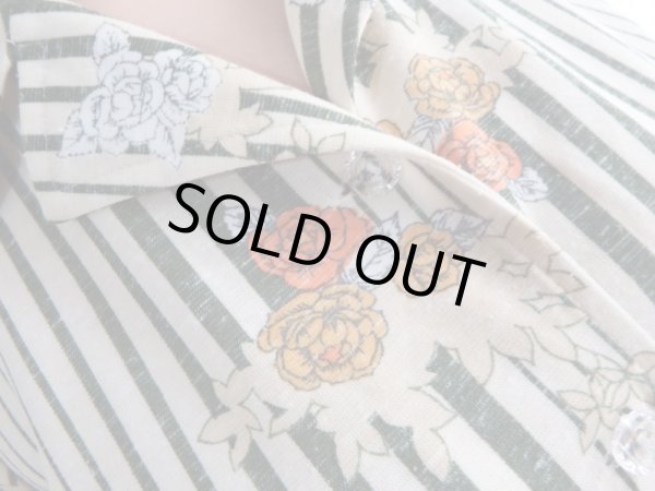 画像5: ★ストライプとお花のレトロワンピ (5)