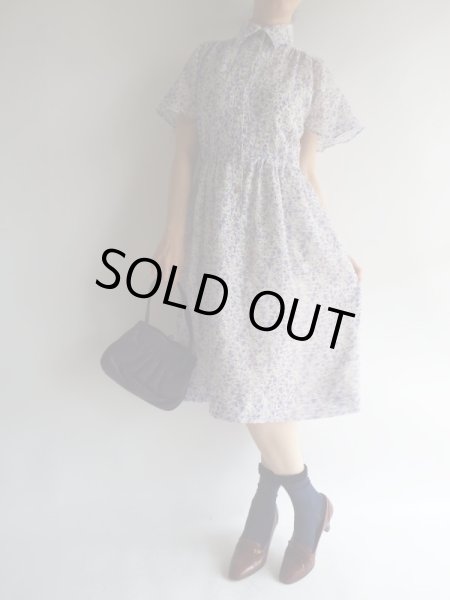 画像3: ★紫の小花柄可憐なワンピ (3)