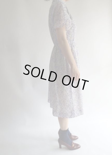 画像5: ★紫の小花柄可憐なワンピ (5)