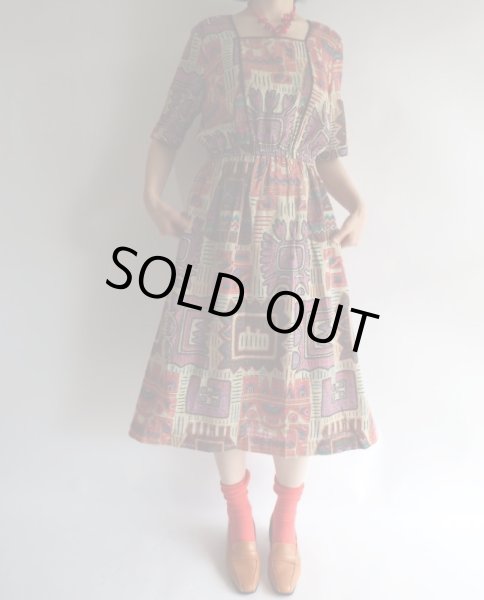 画像2: ★おもしろ柄のレトロワンピ (2)
