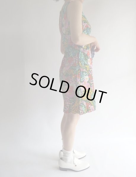 画像3: ★カラフルお花のコットンワンピ (3)