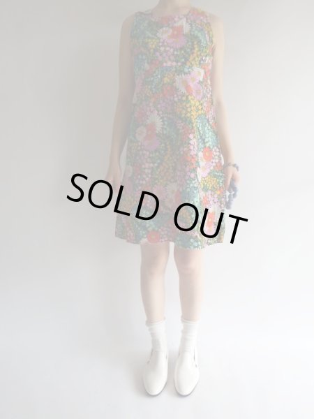 画像2: ★カラフルお花のコットンワンピ (2)