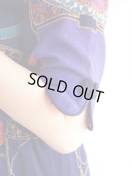 画像10: ★レトロモダンなカッコいい鳥さん柄ワンピ (10)