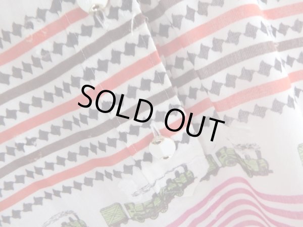 画像7: ★お仕立て品*平隊さんと汽車柄ワンピ (7)