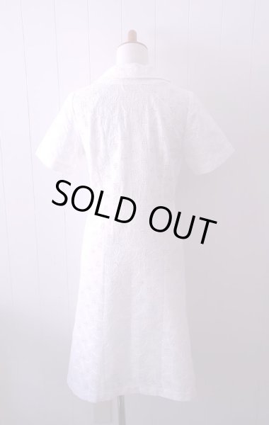 画像3: お仕立て！ホワイト♪葉っぱのレースワンピース (3)