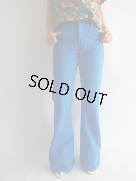 画像2: ★未使用*超カッコいいブルーのvintageカラーパンツ【送料無料】 (2)