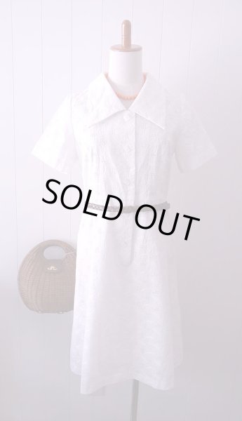 画像5: お仕立て！ホワイト♪葉っぱのレースワンピース (5)