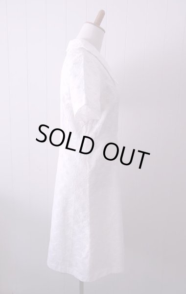 画像2: お仕立て！ホワイト♪葉っぱのレースワンピース (2)