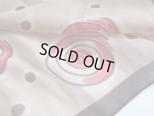 画像3: スウェーデン茶リブのモダン柄スカーフ (3)