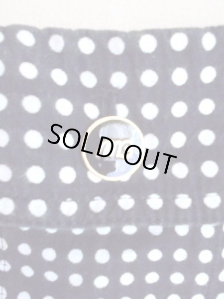 画像3: 濃紺×白水玉のレトロなサロペット (3)