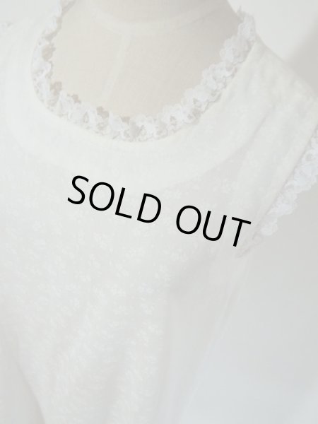 画像3: お花柄のレースフリルワンピ (3)