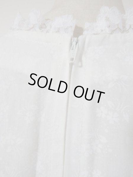 画像6: お花柄のレースフリルワンピ (6)