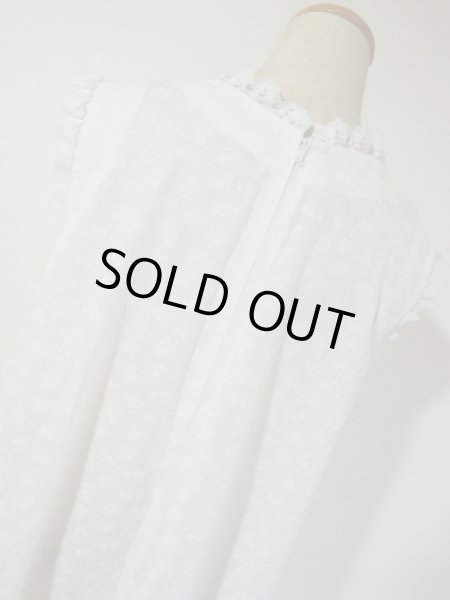 画像7: お花柄のレースフリルワンピ (7)