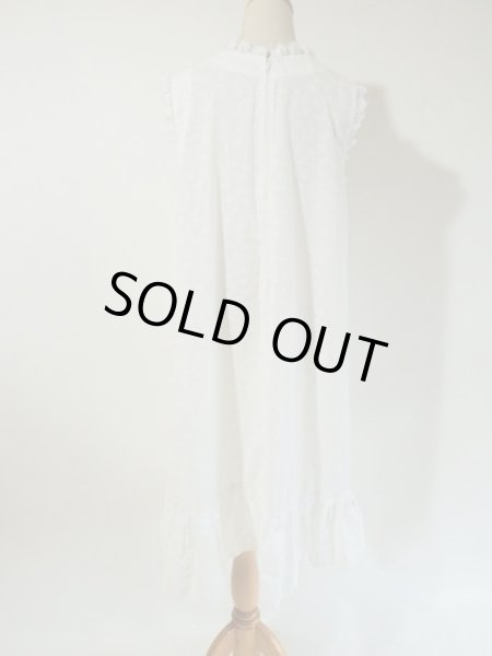 画像5: お花柄のレースフリルワンピ (5)