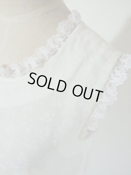 画像2: お花柄のレースフリルワンピ (2)