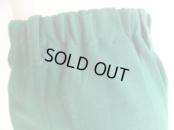 画像13: グリーン色お花刺繍入りレトロパンツ (13)