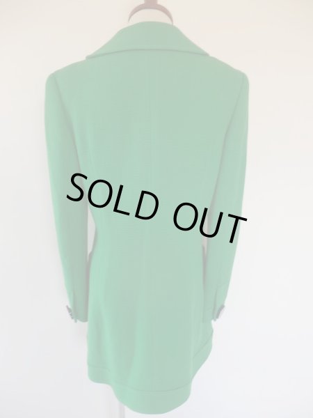 画像15: クレイサス*グリーン色お花ボタンのコート&ワンピセット (15)