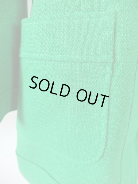 画像13: クレイサス*グリーン色お花ボタンのコート&ワンピセット (13)