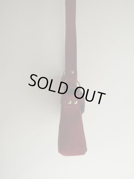 画像2: スエード素材のレトロショルダーバッグ (2)