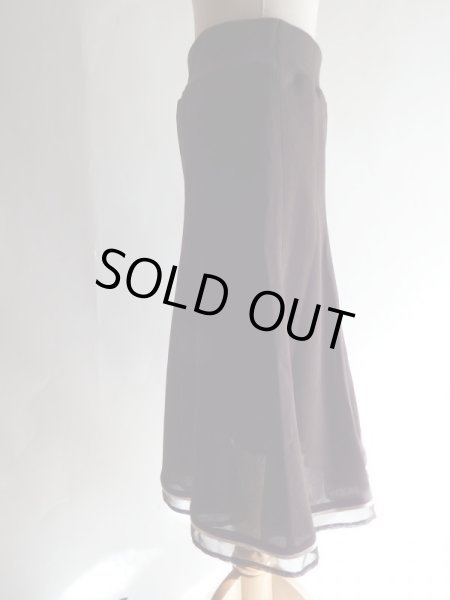 画像3: ブラウンカラーの大人可愛いフレアスカート (3)