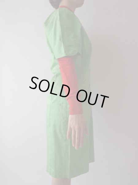 画像6: Italy製*鮮やかピスタチオグリーンのワンピ【送料無料】 (6)