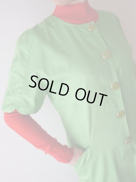 画像4: Italy製*鮮やかピスタチオグリーンのワンピ【送料無料】 (4)