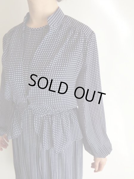 画像7: 未使用*ネイビー色ギンガムチェック柄のセットアップ【送料無料】 (7)