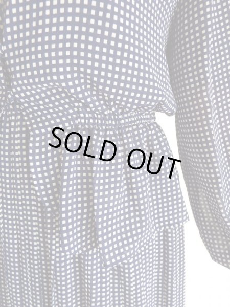 画像8: 未使用*ネイビー色ギンガムチェック柄のセットアップ【送料無料】 (8)