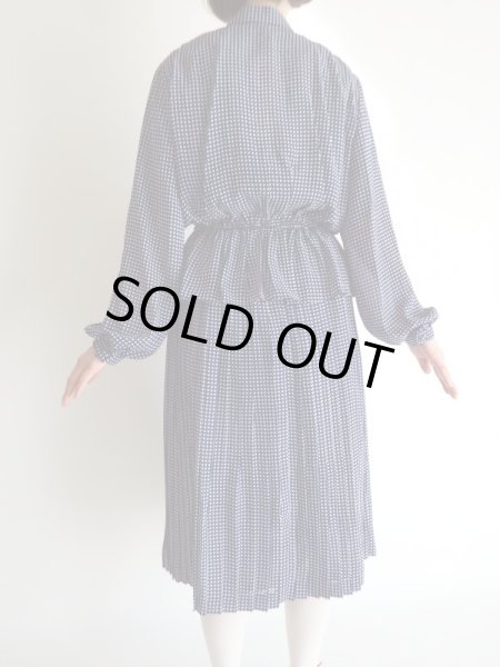 画像6: 未使用*ネイビー色ギンガムチェック柄のセットアップ【送料無料】 (6)