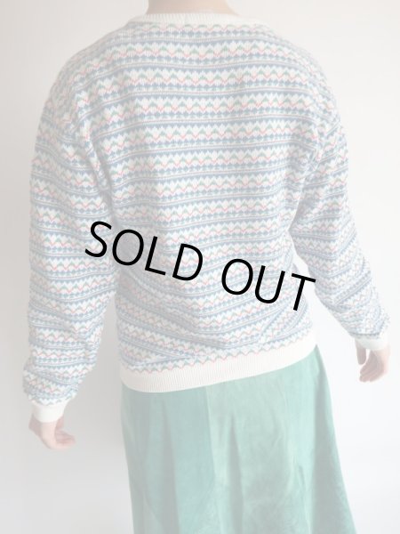 画像6: レトロボーダー柄のコットンニット (6)