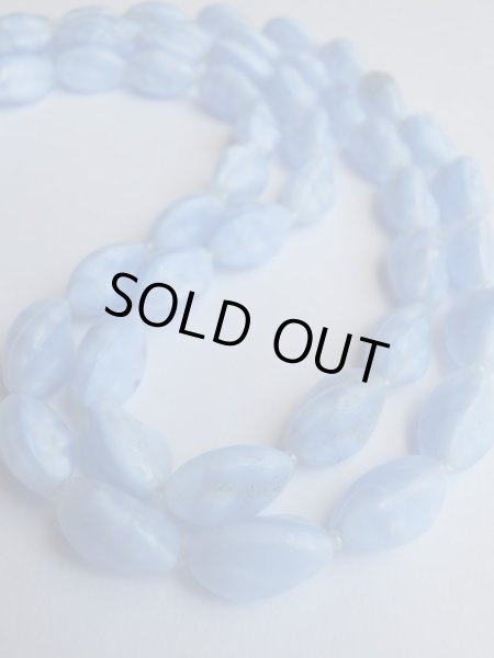 画像9: JAPAN*ブルーアッシュ色の2連ビーズネックレス (9)