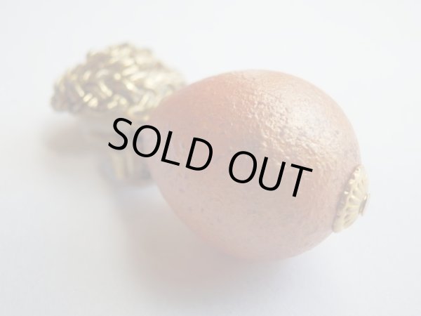 画像5: 未使用★USA*オレンジパールのゆらりんイヤリング (5)