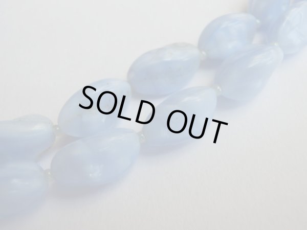 画像8: JAPAN*ブルーアッシュ色の2連ビーズネックレス (8)