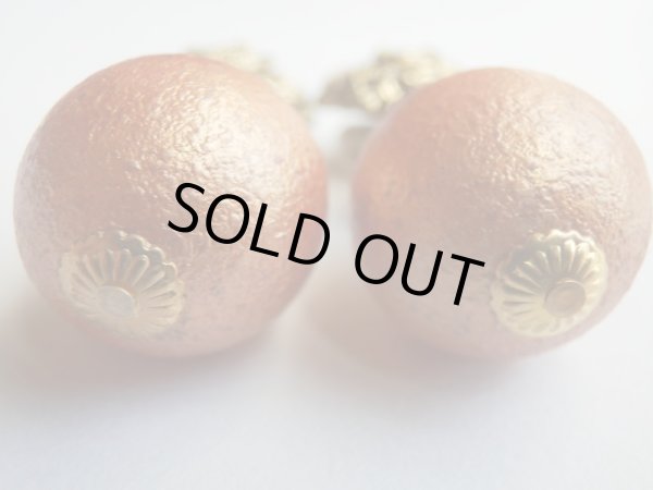 画像6: 未使用★USA*オレンジパールのゆらりんイヤリング (6)