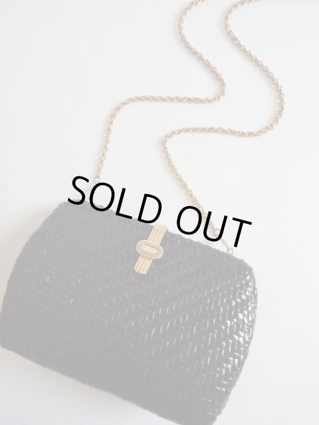 画像4: イタリア製*ランセル*黒籠ショルダーバッグ【送料無料】 (4)