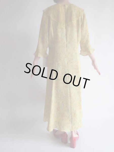 画像7: 未使用*大人イエローのフリル付きロング丈ワンピ【送料無料】 (7)