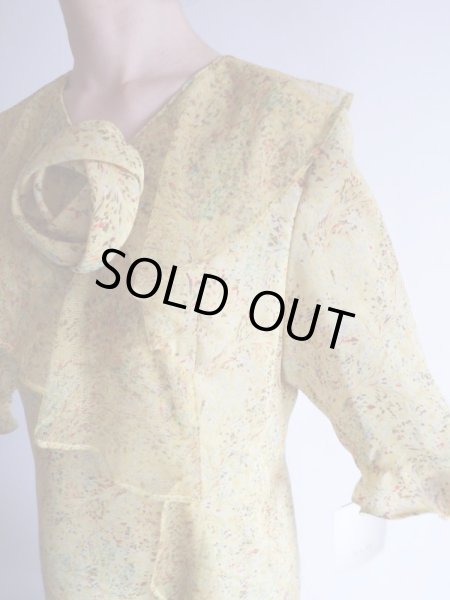 画像8: 未使用*大人イエローのフリル付きロング丈ワンピ【送料無料】 (8)