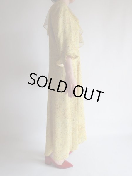 画像6: 未使用*大人イエローのフリル付きロング丈ワンピ【送料無料】 (6)