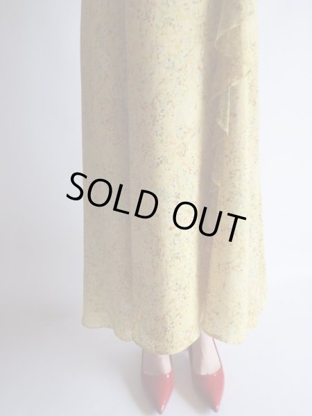 画像9: 未使用*大人イエローのフリル付きロング丈ワンピ【送料無料】 (9)