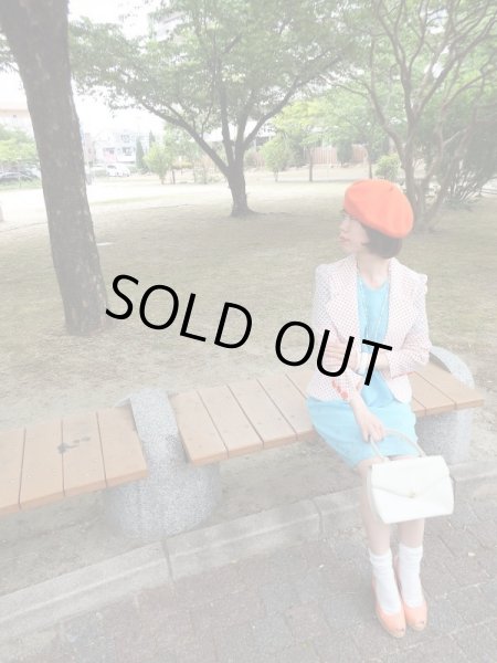 画像2: お仕立て品*お花刺繍のキレイな水色ワンピ【送料無料】 (2)