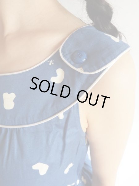 画像7: クレージュ*ラウンドネックのブルー色ワンピ【送料無料】 (7)