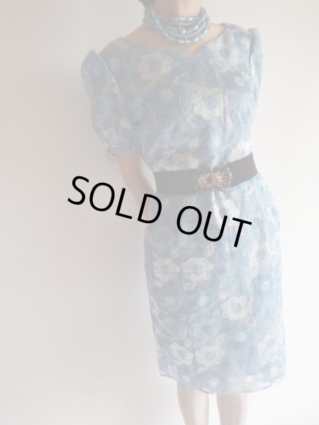 画像10: ハナエモリ*極上の可愛さ*水色花ワンピ【送料無料】 (10)
