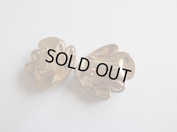 画像5: 孔雀の羽根のようなイヤリング (5)