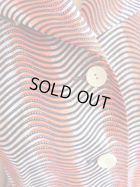 画像7: Dead stock*13号sizeレトロな変形ボーダーワンピース (7)