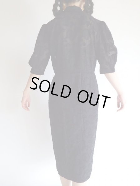 画像6: KEIZO AYATA*プレタポルテ黒色コットンワンピ【送料無料】 (6)