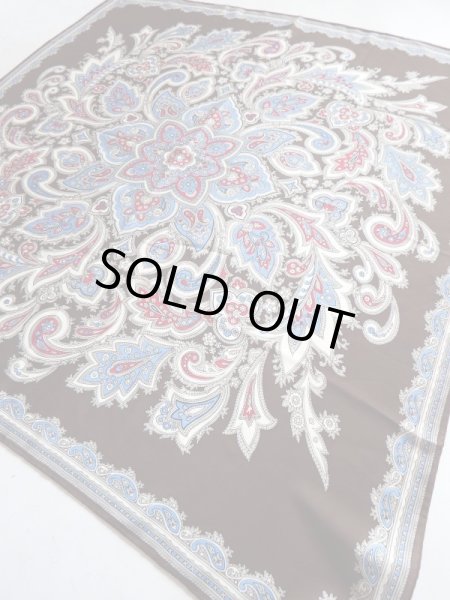 画像3: ダークブラウン色のペーズリー柄スカーフベルト (3)