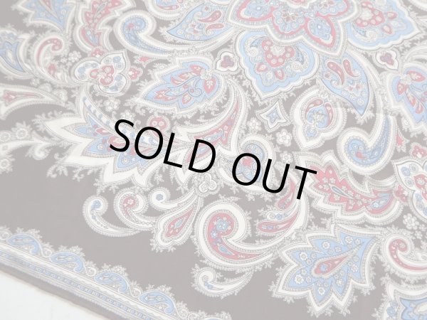 画像6: ダークブラウン色のペーズリー柄スカーフベルト (6)