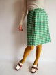 画像3: Houndstooth Check Skirt/Emerald Green (3)