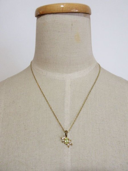 画像4: ライトイエローのきらきらネックレス (4)