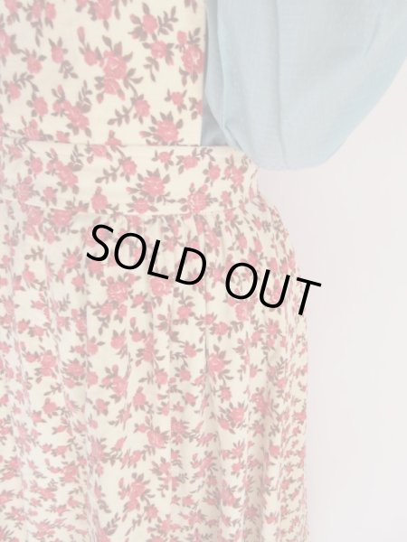 画像10: 夢見る花柄ベロア系エプロンワンピース (10)